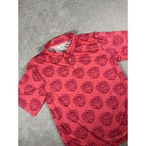 Obnoxious Golf Polo Shirt Mens XL All Over Print Monkey Apes Performance Stretch